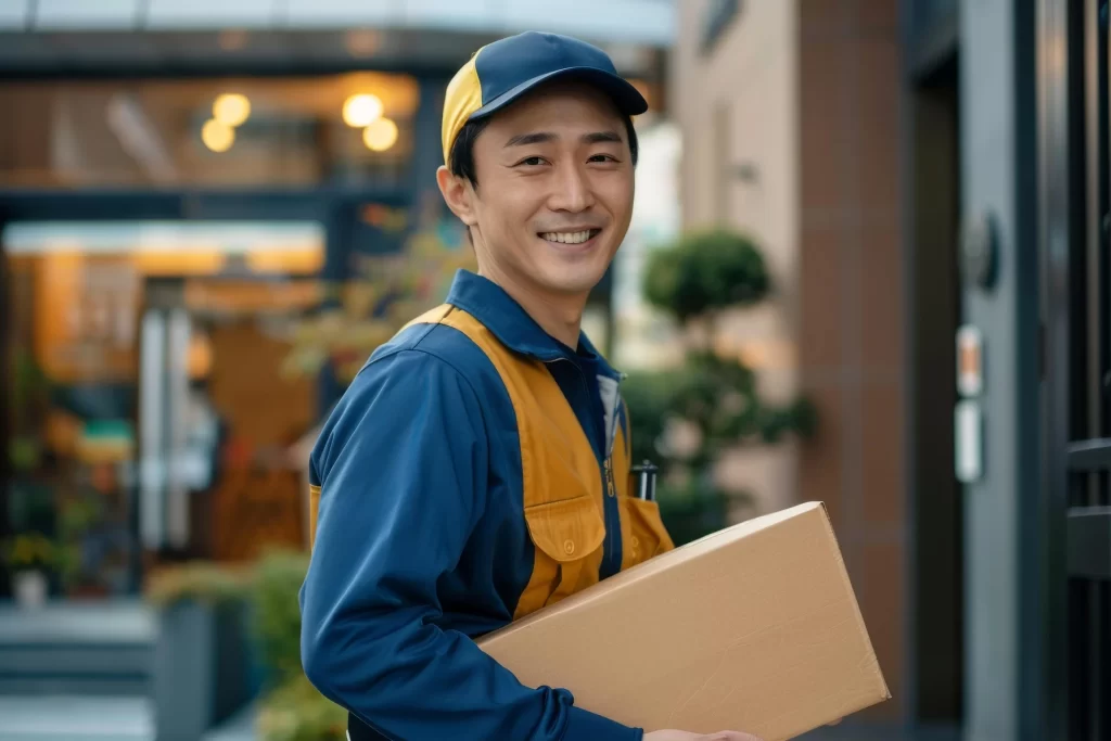 Trabajador de Temma preparando envio de alimentos